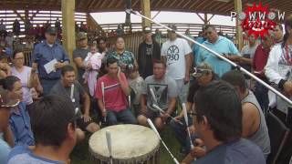 Whitefish Jrs Singers Double Beat Song  Frog Lake Powwow 2016 [upl. by Eekorehc800]