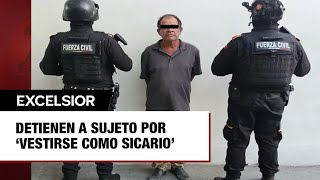 Detienen a sujeto por ‘vestirse como sicario’ lo ligan a un famoso cártel [upl. by Wakefield804]