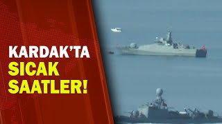 Türk Savaş Gemisi ve Hücum Botları Kardakta  A Haber  A Haber [upl. by Golter705]