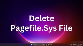 how to delete pagefilesys file in windows 1011  Delete and Remove PagefileSys [upl. by Naoh927]