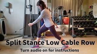 Split Stance Low Cable Row [upl. by Lysander]