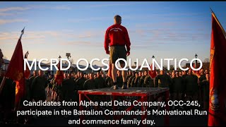 USMC OCS Quantico Motivational Run and Family Day [upl. by Nylecyoj26]