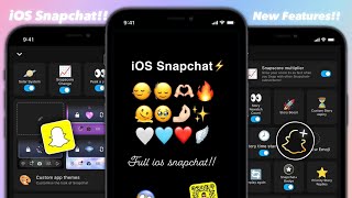 iOS Snapchat v16 On Android Latest Version 2024  With ios Emojis amp Dark Mode  Snapchat Features ⭐ [upl. by Auhsej]