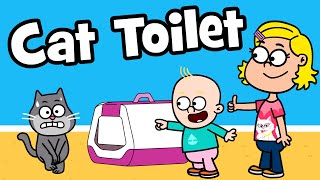 ♪ ♪ Funny Cat Song – Cat Toilet  Hooray Kids Songs amp Nursery Rhymes  Funny Animal Songs [upl. by Oni]