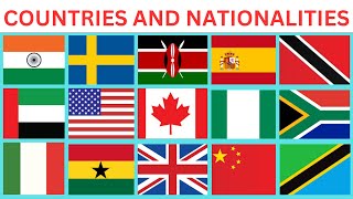 Countries And Nationalities Learn English [upl. by Siradal934]