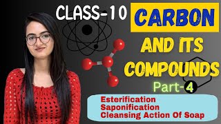 Class10 Carbon and its Compounds  Esterification Saponification Micelles formation  NCERT Ch4 [upl. by Senior]