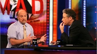 Jim Cramer Fighting Jon Stewart [upl. by Annaes]