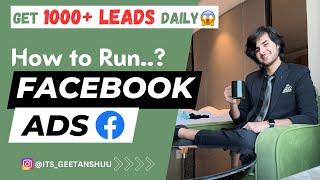 How to run Facebook amp Instagram Ads  Affiliate Marketing  Geetanshu Chhabra [upl. by Slavic]