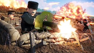 I Hosted the BIGGEST EVER TRENCH WAR in a Private Roblox Entrenched Server [upl. by Ripleigh266]