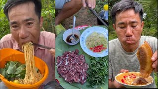 ASMR EATING SHOW Van Long Vlogs  ASMR SHORT eating yummy ngon friedpork cookingbeef [upl. by Merete610]