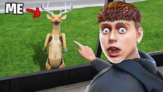 Trolling Little Bro as a DEER in Hilarious Game [upl. by Aynnat]