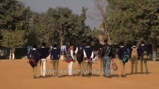 Kids going to school in Bhati Village Delhi [upl. by Anaud]