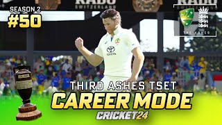 An Ashes HAT TRICK  Cricket 24 Career Mode 50 [upl. by Atelokin]