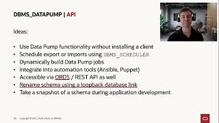 The Oracle Data Pump API  DBMSMETADATA [upl. by Wardlaw]