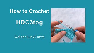 How to Crochet Half Double Crochet Three Stitches Together HDC3tog [upl. by Norrahc]