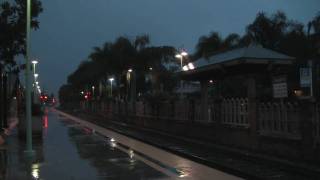 HD  Amtrak Pacific Surfliner BLASTS Through Carlsbad Village at 90 MPH [upl. by Rosemarie]