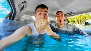 I MADE A POOL IN MY CAR  CARPOOL  WATER POOL [upl. by Yk]