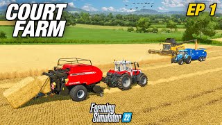 THE ADVENTURE BEGINS  Court Farm  Farming Simulator 22  Ep1 [upl. by Kantos]