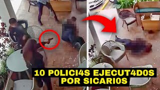 Sicarios N4RC0S EJECUT4ND0 a 10 policías y 2 políticos a QUEMARR0PA a PLENA luz del día [upl. by Narba]