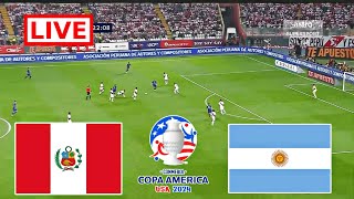 Argentina vs Peru Live Football  Copa America 2024  Full Match Streaming gameplay pes21 [upl. by Aileahcim]