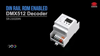 DMX512 decoderDIN rail controllerSR2102DIN [upl. by Adnilreh]