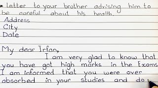 Write a letter to your brother advising him to be careful about his health letter writing [upl. by Randene96]