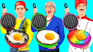 Me vs Grandma Cooking Challenge Crazy Challenge by PaRaRa Challenge [upl. by Ecitnirp]