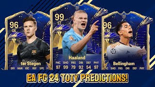 EA FC 24 TOTY PREDICTIONS FT 🇩🇪 TER STEGEN 🏴󠁧󠁢󠁥󠁮󠁧󠁿 BELLINGHAM AND 🇳🇴 HAALAND [upl. by Gerhardt37]