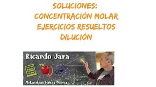 Soluciones Ejercicios con MOLARIDAD [upl. by Llirrehs]