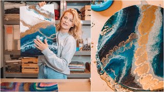 Resin Art Tutorial ArtAttackmitLeonie 🖌 [upl. by Yor]