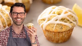 Easy Lemon Poppy Seed Muffins Recipe [upl. by Lindholm]