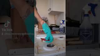 Clean with me oven cleaning kitchencleaning [upl. by Esertak]