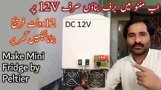 How To Make DC 12V Mini Freezer by using Peltier Modual  Solar mini fridge  DC instant Ice Maker [upl. by Nanyt]