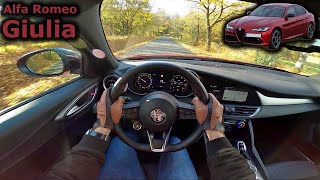 2023 Alfa Romeo Giulia Veloce 20 Turbo Q4 facelift  POV test drive [upl. by Lainahtan]