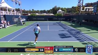 UTS1 Elliot Benchetrit surprises Benoit Paire with underarm serve and has a laugh [upl. by Frissell]