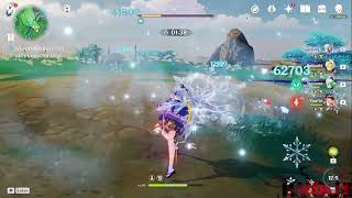 F2P Ayaka C0 R1 Food buff No Kazuha Mona Showcase [upl. by Snah]