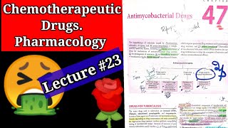 Chemotherapeutic drugs pharmacology lecture23 chapter 47 antimycobacterial drugs chemotherapy [upl. by Argyle732]