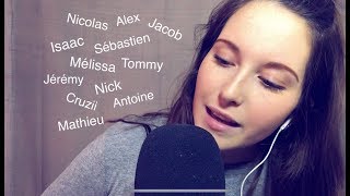 ASMR  Françaisquébécois  Je dis VOS noms trigger words [upl. by Ahsinot]