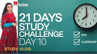 PSC CLERKSHIP STUDY VLOG21days ChallengeA Productive Day as a Aspirant in Indiaclerkshipstudy [upl. by Notyalk]