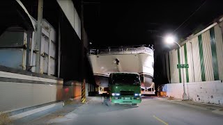 New Horizon PC60 Power Catamaran Transported in Dark of Night for Sea Trials [upl. by Jarvis]