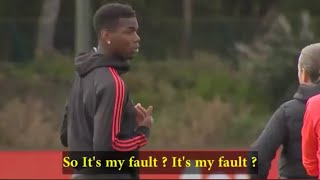 Pogba and Mourinho Argument With Subtitles [upl. by Oirramed]