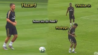 OLHA esse treino do Real Madrid com HAZARD RODRYGO VINÍCIUS JR ETC [upl. by Alag]