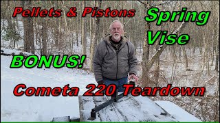 Pellet amp Pistons Spring Vise with Bonus Cometa 220 Compact teardown info [upl. by Godwin]