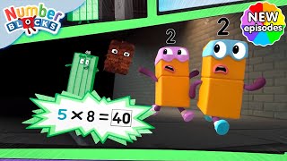 Super Eights Assemble  S7 E11  Learn Times Tables  Numberblocks [upl. by Eelannej]