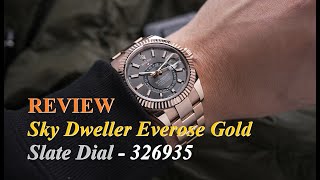 REVIEW  Sky Dweller Everose Gold  Slate Dial  Oyster 326935 [upl. by Krigsman]