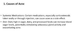 Acne Vulgaris Causes Diagnosis and Treatment [upl. by Emmalee]