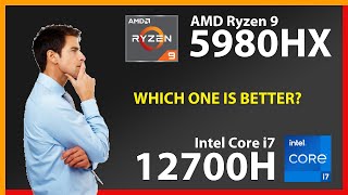 AMD Ryzen 9 5980HX vs INTEL Core i7 12700H Technical Comparison [upl. by Hebbe574]