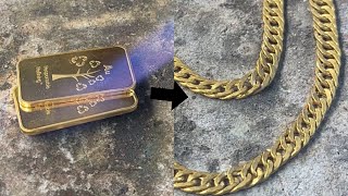 Making a Pure Gold Chain from Gold Bars  Jewelry Making  How its Made  4K Video [upl. by Iadam845]