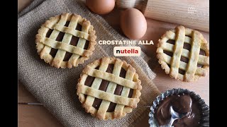 CROSTATINE ALLA NUTELLA  ricetta facilericetta velocedolce fatto in casa [upl. by Annaillil]