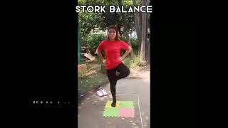 STANDING LONG JUMP STORK BALANCE AND SIT AND REACH [upl. by Atekihs]